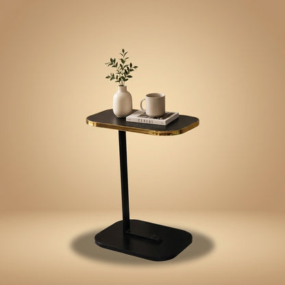Luxe Wooden C-Shaped Side Table